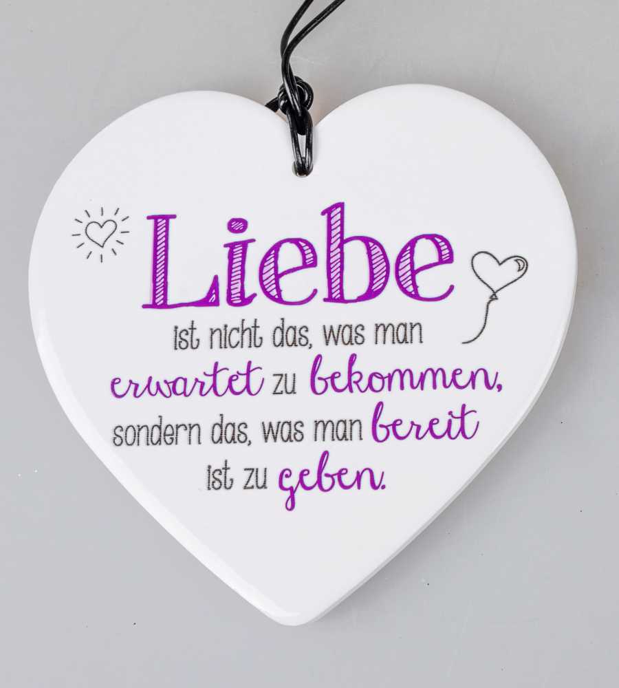 Tea 4 You Herz Mit Spruch Das Liebe Ist Nicht Das Was Man Erwartet Zu Bekommen Sondern Das 